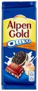 Шоколад Alpen Gold Oreo молочный с дробленым печеньем "Орео" и арахисовой пастой