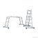 Алюминиевая профессиональная четырехсекционная шарнирная лестница Алюмет Серия Т4 Т 455