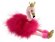 Мягкая игрушка ABtoys Фламинго розовый с золотыми лапками и клювом 15 см