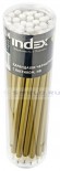 Index Набор чернографитных карандашей 30 штук с ластиком HB золотистый корпус (I2000)